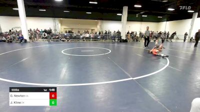 100 lbs Round Of 32 - Gavin Newton, GA vs Jett Kline, OK