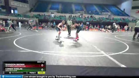 115 lbs Round 2 - Shandon Brown, Jr Islander Wrestling Club vs Corbin Kiselak, Hard Rock Rams