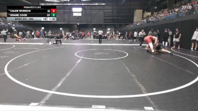 285 lbs Quarterfinal - Caleb Wunsch, Newman vs Shane Cook, Grand View (Iowa)