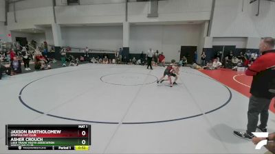 65 lbs Cons. Round 3 - Asher Crouch, Lake Travis Youth Association Wrestling Club vs Jaxson Bartholomew, Spartan Mat Club