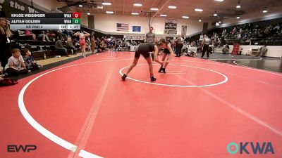 73-85 lbs Rr Rnd 2 - Khloe Weisinger, Wyandotte Youth Wrestling vs Aliyah Golden, Wyandotte Youth Wrestling