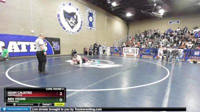 220 lbs Cons. Round 2 - Ben Young, Morro Bay vs Adam Calistro, Independence