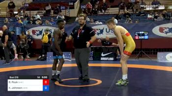 67 kg Consolation - Benjamin Peak, Sunkist Kids Wrestling Club vs Xavier Johnson, Marines