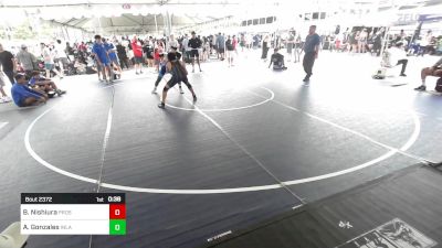 132 lbs Consi Of 16 #1 - Bradley Nishiura, Prospect vs Azuan Gonzales, Inland Elite WC