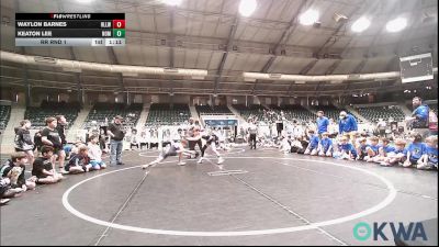 85 lbs Rr Rnd 1 - Waylon Barnes, Harrah Little League Wrestling vs Keaton Lee, Team Nomad