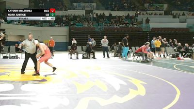 132 lbs Final - Kayden Melendez, Waccamaw vs Noah Justice, Loris