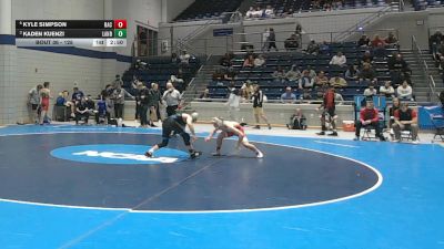 125 lbs Quarterfinal - Kaden Kuenzi, Lander vs Kyle Simpson, Belmont Abbey