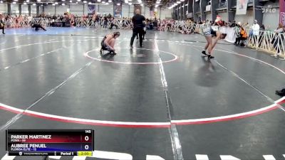 145 lbs Rd #1- 9:00am Friday - Parker Martinez, POWA vs Aubree Penuel, Florida Elite