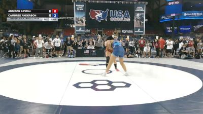 190 lbs Cons. Sub-quarters - Addison Arvdal, Nebraska vs Cambree Anderson, North Dakota