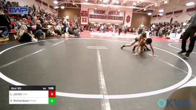 76 lbs Round Of 16 - LeBrae Jones, HURRICANE WRESTLING ACADEMY vs Van Richardson, Prodigy Wrestling