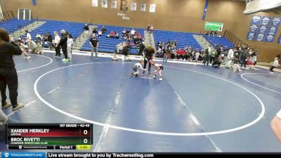 42-43 lbs Round 3 - Broc Rivetti, Charger Wrestling Club vs Xander Merkley, Uintah