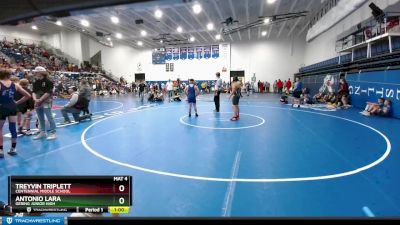 145 lbs Round 3 - Antonio Lara, Gering Junior High vs Treyvin Triplett, Centennial Middle School