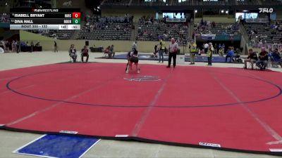 132 lbs Cons. Semi - Isabell Bryant, Harrison County vs Diva Hall, Moore