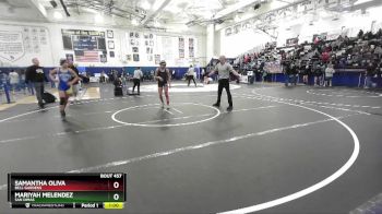 105 lbs Cons. Round 6 - Mariyah Melendez, San Dimas vs Samantha Oliva, Bell Gardens