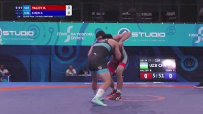 72 kg 1/4 Final - Behruzbek Valiev, Uzbekistan vs Xin Chen, China