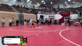 157 lbs Cons. Round 3 - Jordan New, Yorktown Wrestling Club vs Justin Hettinger, Independent