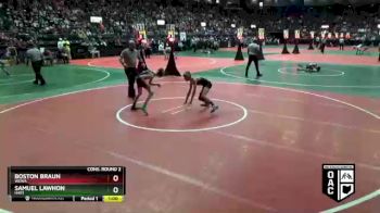 85 lbs Cons. Round 2 - Boston Braun, WEWA vs Samuel Lawhon, HAR1