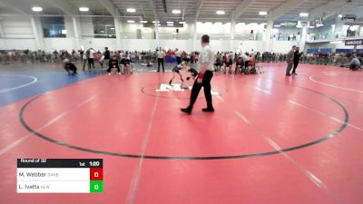 69 lbs Round Of 32 - Marshall Webber, Danbury vs Liam Ivatts, New England Gold WC