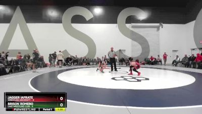 95 lbs Semis & 1st Wrestleback (8 Team) - Brison Romero, Lake Wrestling Club vs Jagger Iafrate, Wrestling University