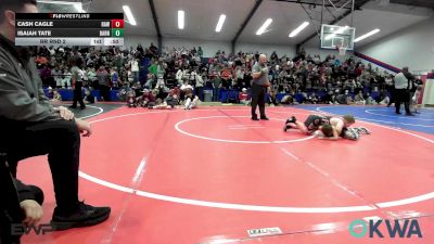 Rr Rnd 2 - Cash Cagle, Raw Wrestling Club vs Isaiah Tate, Barnsdall Youth Wrestling