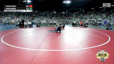B5A-113 lbs Semifinal - Kash Prince, Glenpool vs Cason Craft, Coweta