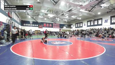 134 lbs Champ. Round 1 - Charlie Coyne, Aliso Nigel Wrestling Club vs Micah Garcia, Rough House