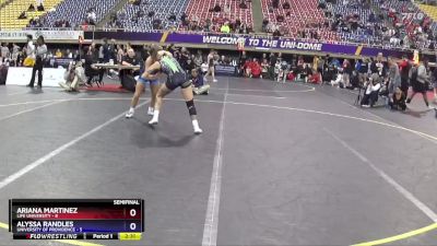 124 lbs Semis & 3rd Wb (16 Team) - Ariana Martinez, Life University vs Alyssa Randles, University Of Providence