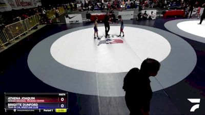 75 lbs Semifinal - Athena Joaquin, NexGen Regional Training Center vs Brigitte Dunford, Team So Cal Wrestling Club