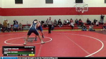 195 lbs Quarterfinal - Clayton VanLoh, AGWSR vs Keegan Snyder, Perry