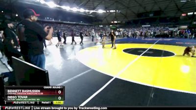 62 lbs Champ. Round 1 - Bennett Rasmussen, Cascade Christian Wrestling Club vs Diego Tovar, Victory Wrestling-Central WA