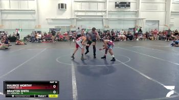 84 lbs Round 5 (6 Team) - Maurice Worthy, Glasgow WA vs Braxton Smith, All American