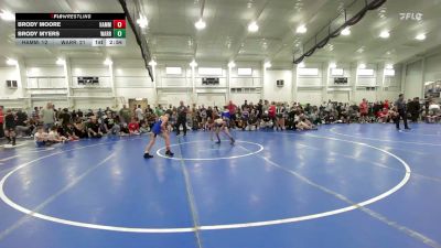 80 lbs Round Robin 2 - Brody Moore, Hammers - EL vs Brody Myers, Warrior Ridge - EL