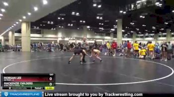 120 lbs Round 8 (10 Team) - Mackenzie Childers, Iowa Pin-A-Sarus vs Morgan Lee, SD Heat