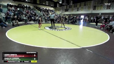 63 lbs Quarterfinal - Aiden Orbeta, Socal Grappling Wrestling Club vs Marcus Sorden, Fallbrook Wrestling Club