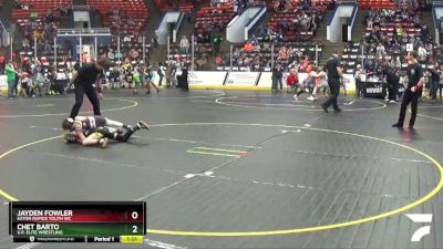 69 lbs Cons. Round 4 - Chet Barto, U.P. Elite Wrestling vs Jayden Fowler, Eaton Rapids Youth WC