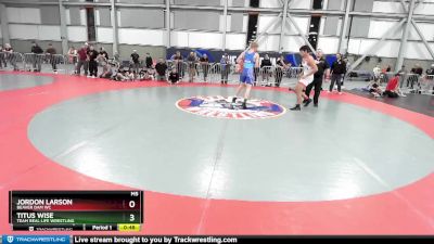 155 lbs Quarterfinal - Jordon Larson, Beaver Dam WC vs Titus Wise, Team Real Life Wrestling