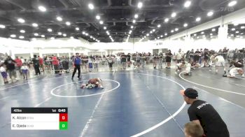 42 lbs Quarterfinal - Kiah Alcon, Stout Wr Acd vs Elijah Ojeda, Gladiator Wrestling Academy