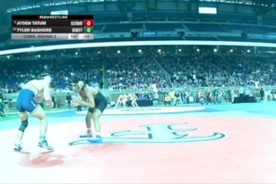 D2-157 lbs Cons. Round 2 - Tyler Bashore, DeWitt vs Ayden Tatum, Orchard Lake St Mary`s