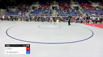 170 lbs Rnd Of 64 - Brooke Arbic, KY vs Brynn Shepardson, NY