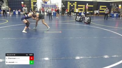 130 lbs Round Of 32 - Layla Sherman, Burgettstown vs Brianne Jacsek, Pine Richland