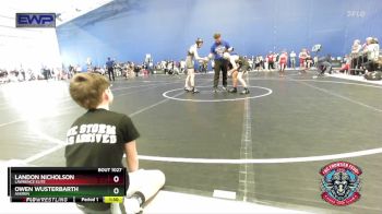 96 lbs Quarterfinal - Landon Nicholson, Lawrence Elite vs Owen Wusterbarth, Askren
