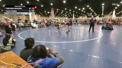 113 lbs Cons. Round 2 - Greyson Masters, Morris Fitness vs Kale Cowen, B.R.A.W.L