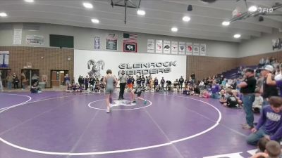 132 lbs Finals (2 Team) - Fred Harrison, Glenrock Intermediate Middle School vs Trenton Enis, Thermopolis Middle School