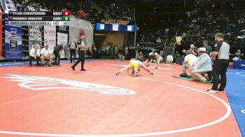 132 Class 3 lbs 5th Place Match - Tyler Christensen, Webb City vs Phoenix Shelton, Kearney