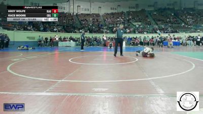 72 lbs Quarterfinal - Kroy Wolfe, Blackwell vs Kace Moore, Collinsville Cardinals