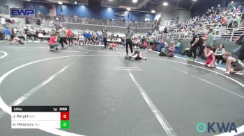 52 lbs Quarterfinal - Jaxson Wright, Bartlesville Wrestling Club vs Hunter Peterson, Claremore Wrestling Club