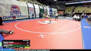 140 Class 1 lbs Cons. Round 2 - Hailey Roark, Cassville vs Gwen Lewis, Smithville