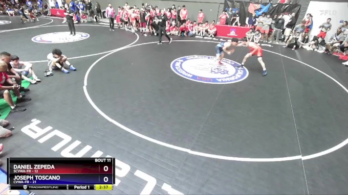 150 lbs Round 2 (16 Team) - Daniel Zepeda, SCVWA-FR vs Joseph Toscano ...