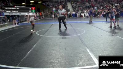 100 lbs Quarterfinal - Wyatt Strick, CSTC vs Hayden Fields, Caney Valley