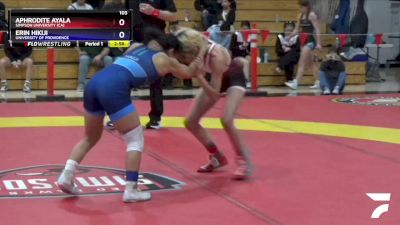 103 lbs Semifinal - Erin Hikiji, University Of Providence vs Aphrodite Ayala, Simpson University (CA)